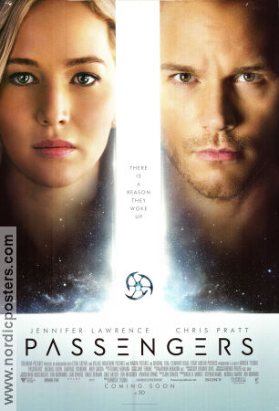 Passengers 2016 poster Jennifer Lawrence Chris Pratt Michael Sheen Morten Tyldum