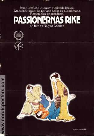 Passionernas rike 1978 poster Tatsuya Fuji Kazuko Yoshiyuki Takahiro Tamura Nagisa Oshima Filmen från: Japan