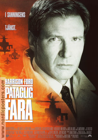 Påtaglig fara 1994 poster Harrison Ford Willem Dafoe Anne Archer Phillip Noyce