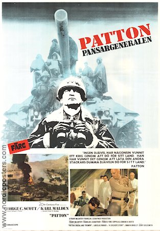 Patton 1970 poster George C Scott Karl Malden Franklin J Schaffner Krig