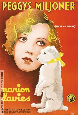 Peggys miljoner 1933 poster Marion Davies Hundar