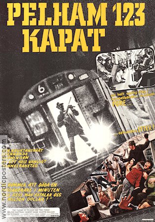 Pelham 123 kapat 1974 poster Walter Matthau Robert Shaw Martin Balsam Joseph Sargent Tåg