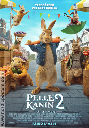 Pelle Kanin 2 på rymmen 2021 poster Rose Byrne Will Gluck Animerat