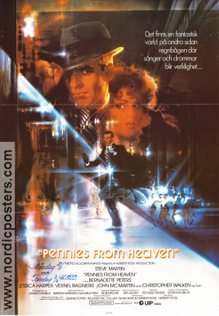 Pennies From Heaven 1981 poster Steve Martin Bernadette Peters Jessica Harper Herbert Ross Musikaler Från TV