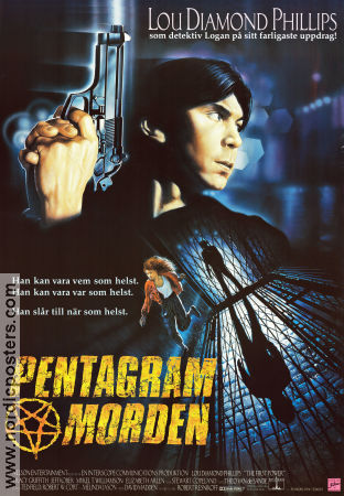 Pentagrammorden 1990 poster Lou Diamond Phillips Tracy Griffith Robert Resnikoff