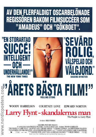 The People vs Larry Flynt 1998 poster Woody Harrelson Courtney Love Milos Forman