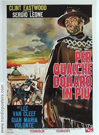 Per qualche dollaro in piu 1966 poster Clint Eastwood Lee Van Cleef Gian Maria Volonté Sergio Leone