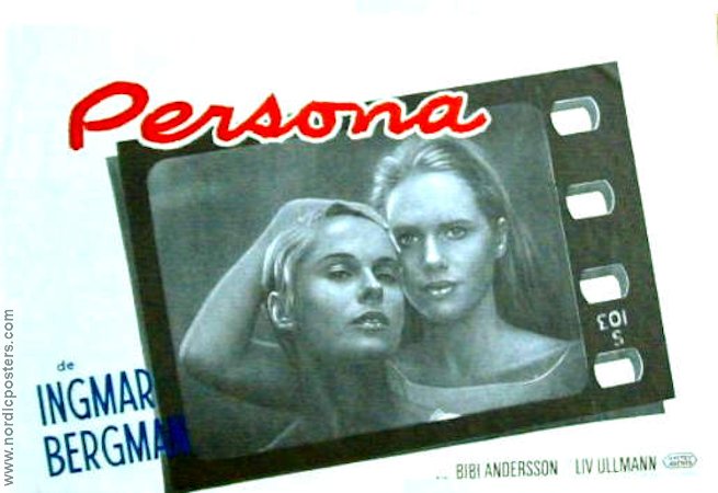 Persona 1966 poster Liv Ullmann Bibi Andersson Margaretha Krook Gunnar Björnstrand Ingmar Bergman Kultfilmer