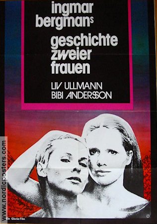Persona 1966 poster Liv Ullmann Bibi Andersson Margaretha Krook Gunnar Björnstrand Ingmar Bergman Kultfilmer