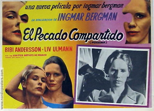 Persona 1966 poster Liv Ullmann Bibi Andersson Ingmar Bergman Affischen från: Mexico