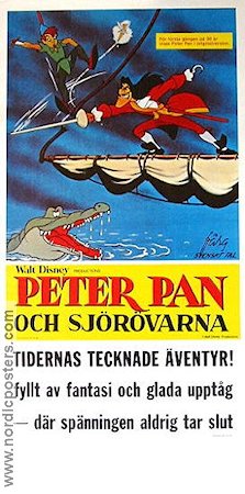 Peter Pan 1953 poster Bobby Driscoll Clyde Geronimi Text: JM Barrie Animerat Barn