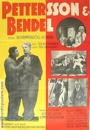 Pettersson och Bendel 1933 poster Adolf Jahr Semmy Friedmann Isa Quensel