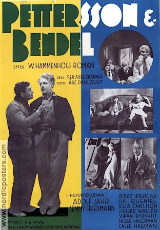 Pettersson och Bendel 1933 poster Adolf Jahr Semmy Friedmann Isa Quensel