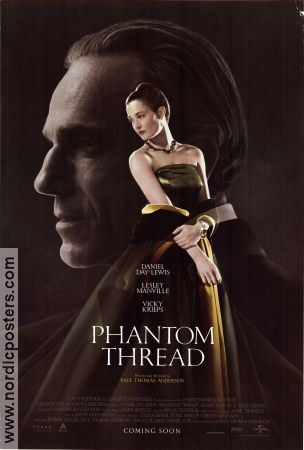 Phantom Thread 2017 poster Vicky Krieps Daniel Day-Lewis Lesley Manville Paul Thomas Anderson