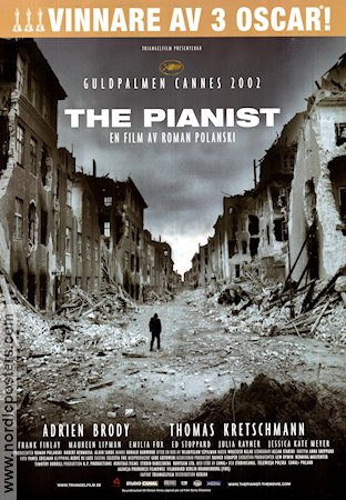 The Pianist 2002 poster Adrien Brody Thomas Kretschmann Frank Finlay Roman Polanski Hitta mer: Nazi