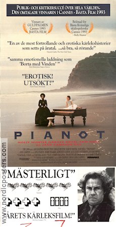 Pianot 1992 poster Holly Hunter Harvey Keitel Sam Neill Jane Campion Strand Romantik Instrument