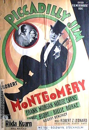 Piccadilly Jim 1936 poster Robert Montgomery Text: P G Wodehouse