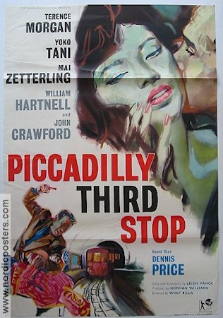 Piccadilly Third Stop 1962 poster Terence Morgan Mai Zetterling