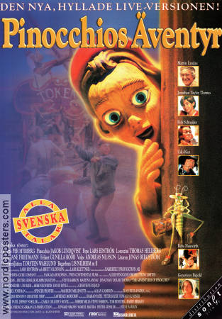Pinocchios äventyr 1996 poster Martin Landau Jonathan Taylor Thomas Genevieve Bujold Steve Barron