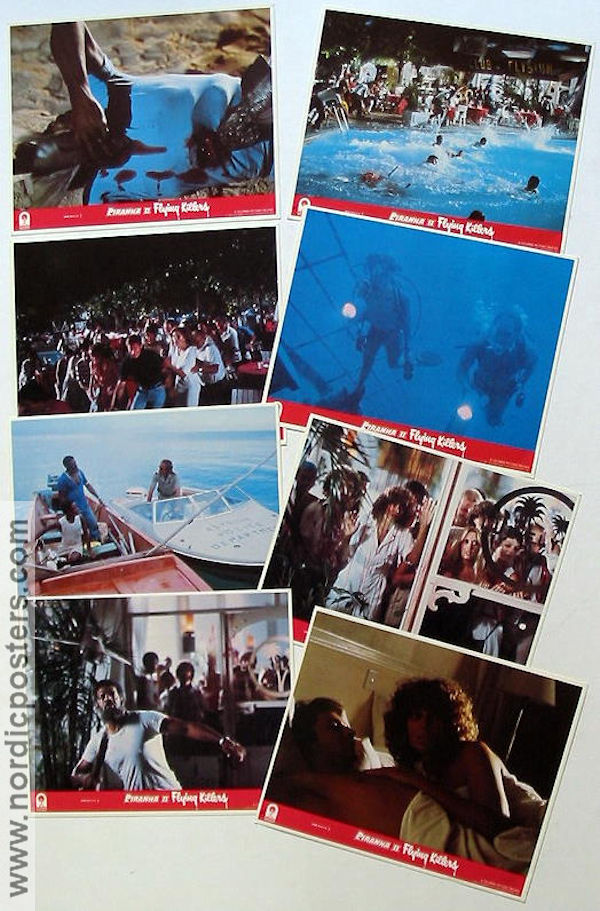 Piranha 2 1982 lobbykort Tricia O´Neil James Cameron