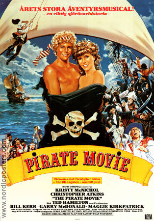 The Pirate Movie 1982 poster Kristy McNichol Christopher Atkins Ken Annakin Musikaler