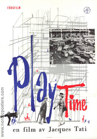 Playtime 1967 poster Barbara Dennek Rita Maiden Jacques Tati Bilar och racing Konstaffischer