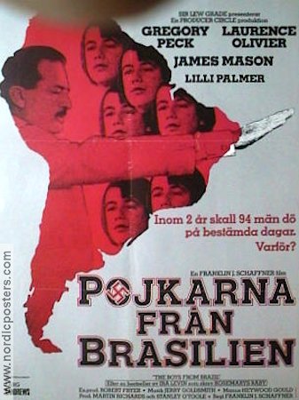 Pojkarna från Brasilien 1979 poster Gregory Peck