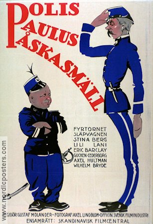 Polis Paulus påskasmäll 1925 poster Fyrtornet och Släpvagnen Fy og Bi Gustaf Molander Helger