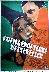 Polisreporterns upplevelser 1936 poster Gertrude Michael Eric Rohman art