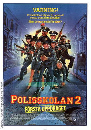 Polisskolan 2 1985 poster Steve Guttenberg Bubba Smith David Graf Jerry Paris Poliser