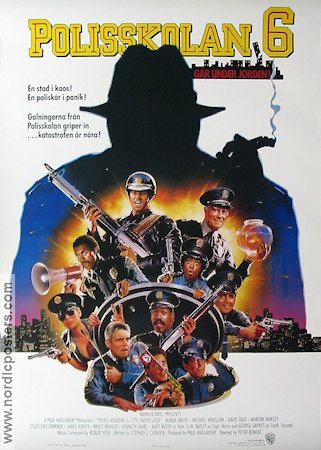 Polisskolan 6 1989 poster Bubba Smith David Graf Michael Winslow Peter Bonerz Poliser