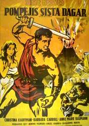 Pompejis sista dagar 1960 poster Steve Reeves Svärd och sandal