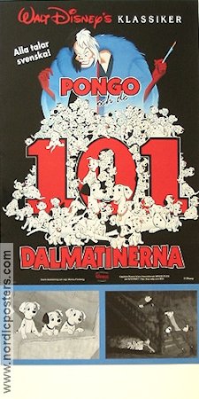 Pongo och de 101 dalmatinerna 1961 poster Rod Taylor Hamilton Luske Hundar