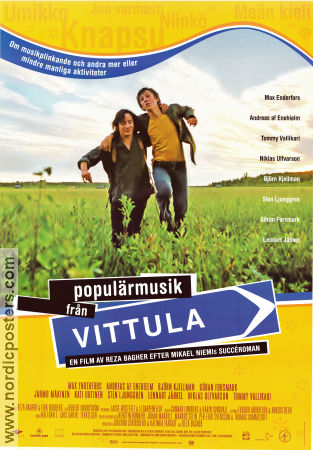 Populärmusik från Vittula 2004 poster Max Endefors Lennart Jähkel Reza Bagher Text: Mikael Niemi Instrument