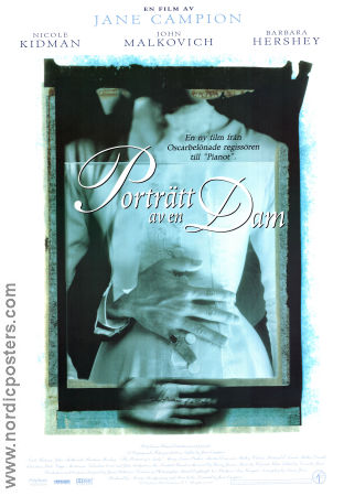 Porträtt av en dam 1996 poster Nicole Kidman John Malkovich Barbara Hershey Jane Campion