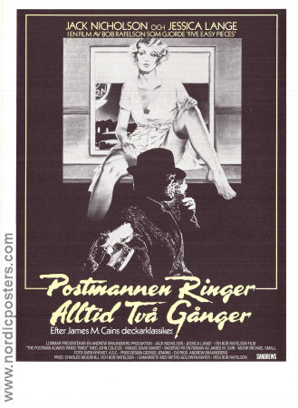 Postmannen ringer alltid två gånger 1981 poster Jack Nicholson Jessica Lange John Colicos Bob Rafelson