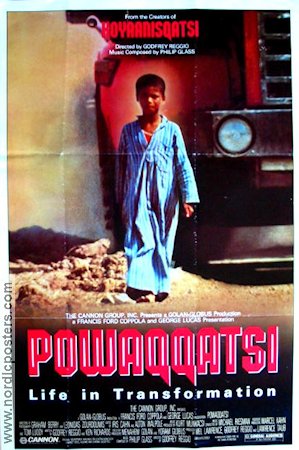 Powaqqatsi 1988 poster Christie Brinkley David Brinkley Patrick Disanto Godfrey Reggio Dokumentärer