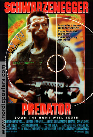 Predator 1987 poster Arnold Schwarzenegger Carl Weathers Kevin Peter Hall John McTiernan