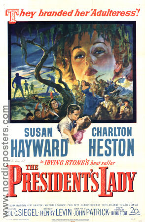 The President´s Lady 1953 poster Susan Hayward Charlton Heston Henry Levin