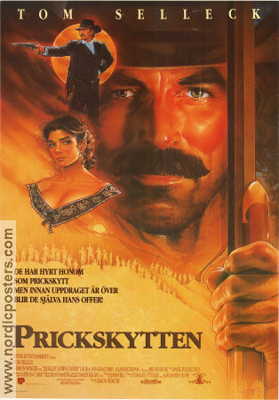 Prickskytten 1990 poster Tom Selleck Laura San Giacomo Alan Rickman Simon Wincer