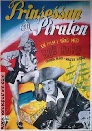 Prinsessan och piraten 1944 poster Bob Hope Virginia Mayo Walter Brennan David Butler
