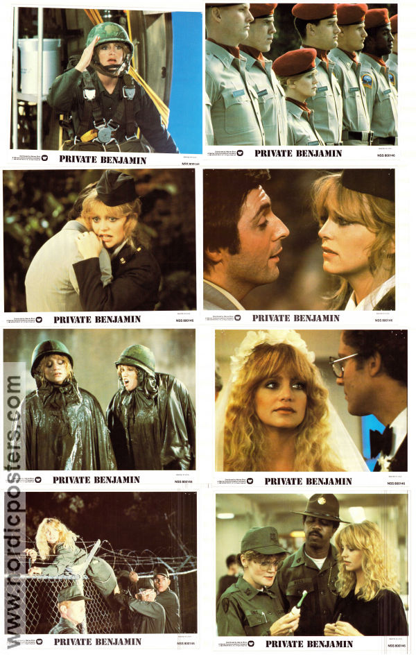 Private Benjamin 1980 lobbykort Goldie Hawn Eileen Brennan Armand Assante Howard Zieff Krig