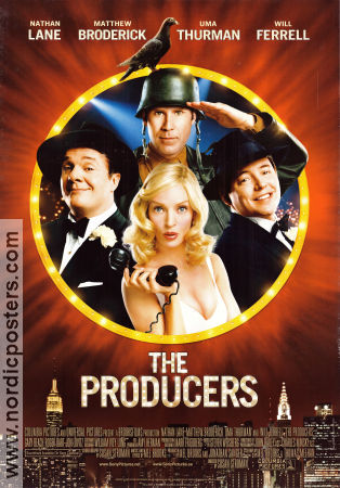 The Producers 2005 poster Nathan Lane Matthew Broderick Uma Thurman Will Ferrell Susan Stroman