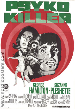 Psyko killer 1968 poster George Hamilton Suzanne Pleshette Byron Haskin