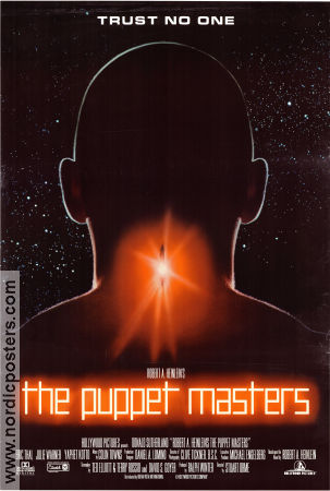 The Puppet Masters 1994 poster Donald Sutherland Eric Thal Julie Warner Stuart Orme Text: Robert Heinlein