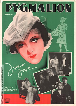 Pygmalion 1937 poster Jenny Jugo Erich Engel Eric Rohman art