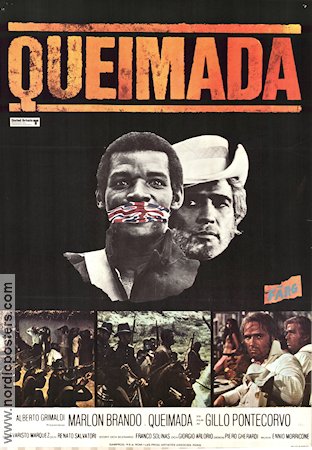 Queimada 1969 poster Marlon Brando Evaristo Marquez Renato Salvatore Gillo Pontecorvo