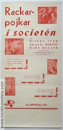 Rackarpojkar i societen 1939 poster Mischa Auer