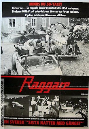 Raggare! 1959 poster Hans Wahlgren Christina Schollin Sven Almgren Bill Magnusson Anita Wall Håkan Serner Olle Hellbom Bilar och racing Kultfilmer Rökning