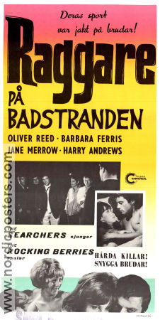Raggare på badstranden 1964 poster Oliver Reed Jane Merrow Barbara Ferris The Searchers The Rocking Berries Michael Winner Rock och pop